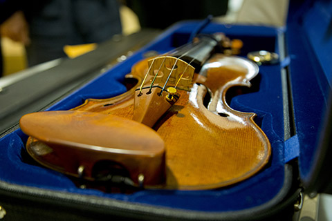 Violin in case